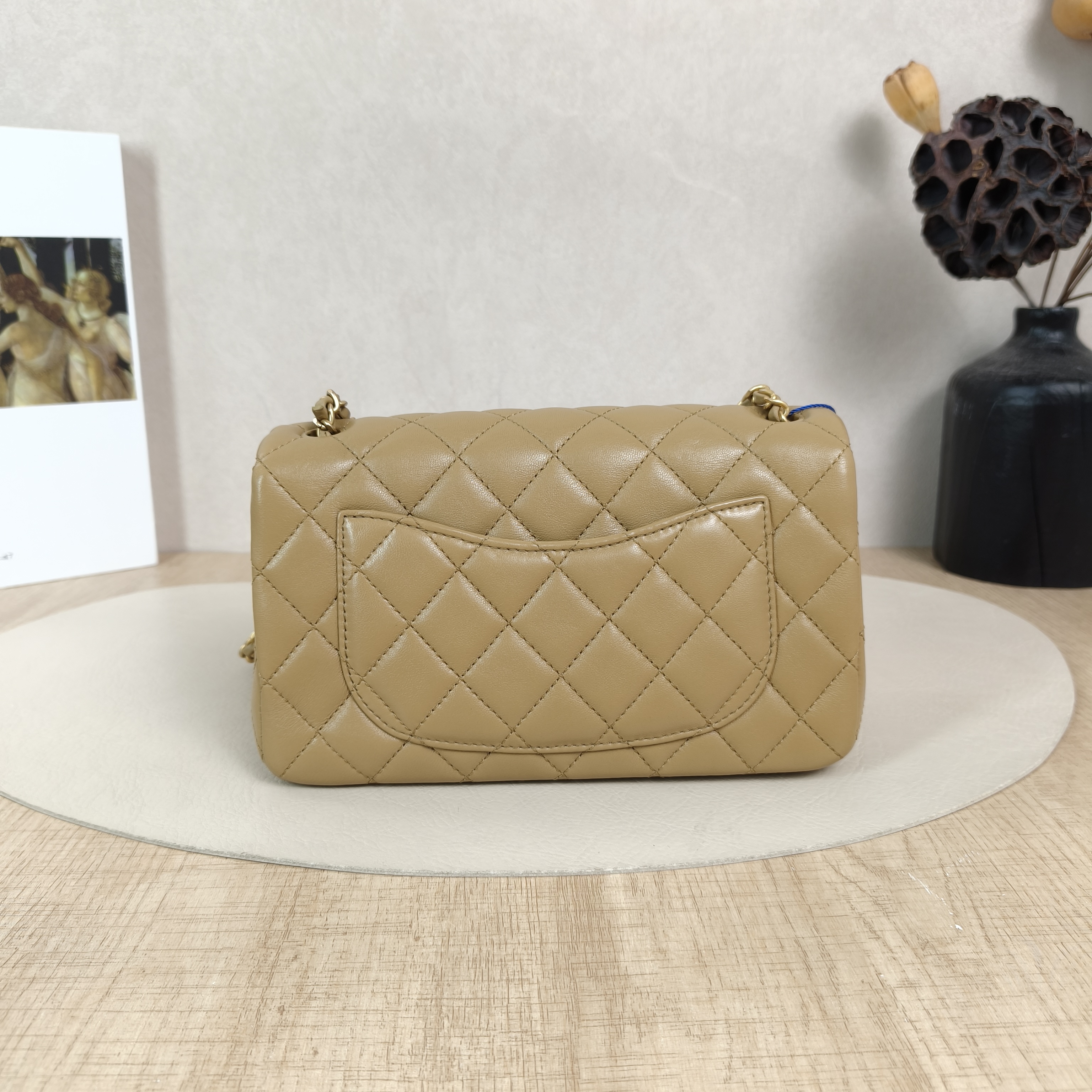 Chanel Crossbody Bag mini Taupe Lambskin One Size20 × 6 × 12 cm — cover view 3 of 6