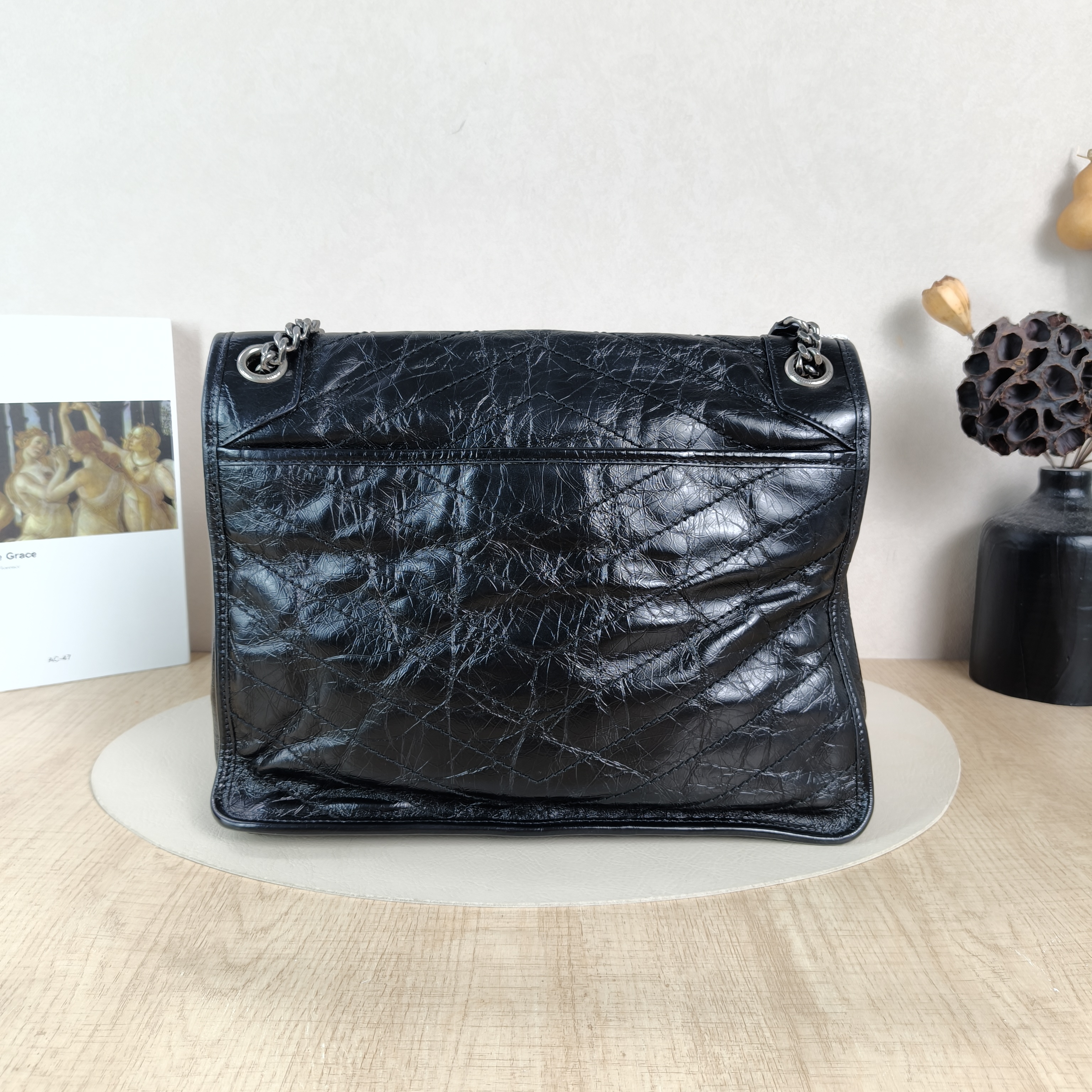 SAINT LAURENT Crossbody Bag Niki D Waxed Leather Calfskin Large32 × 9 × 23 cm — cover view 5 of 5