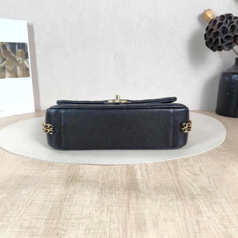 Chanel Crossbody Bag Editioncf mini Black Grained Calfskin 23.5 × 7 × 15 cm — cover view 5 of 6