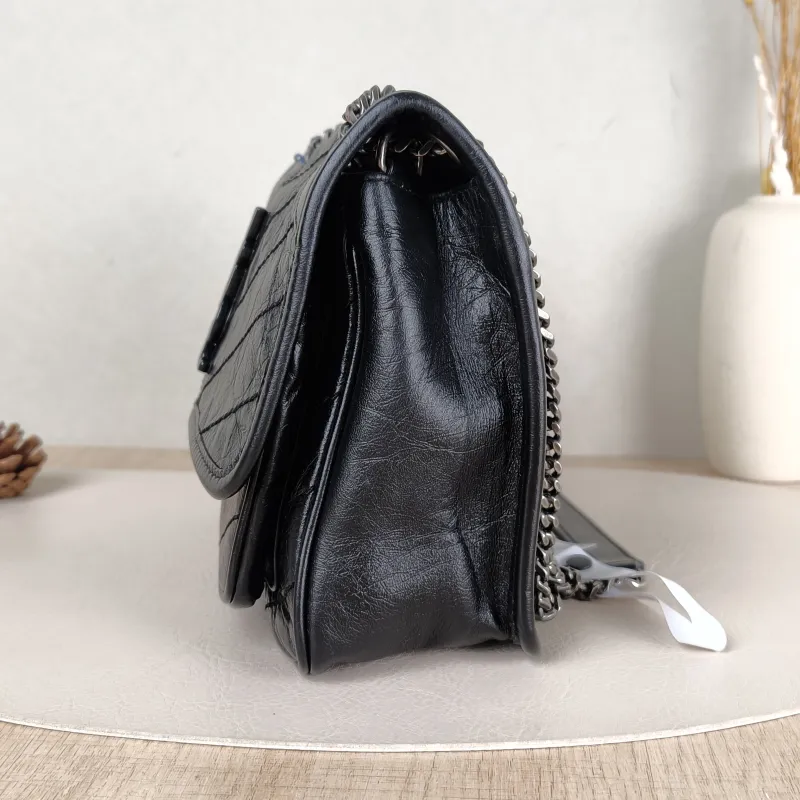 SAINT LAURENT Crossbody Bag Niki D Waxed Leather Calfskin Small 21 × 7.5 × 16 cm — detail view 11 of 13