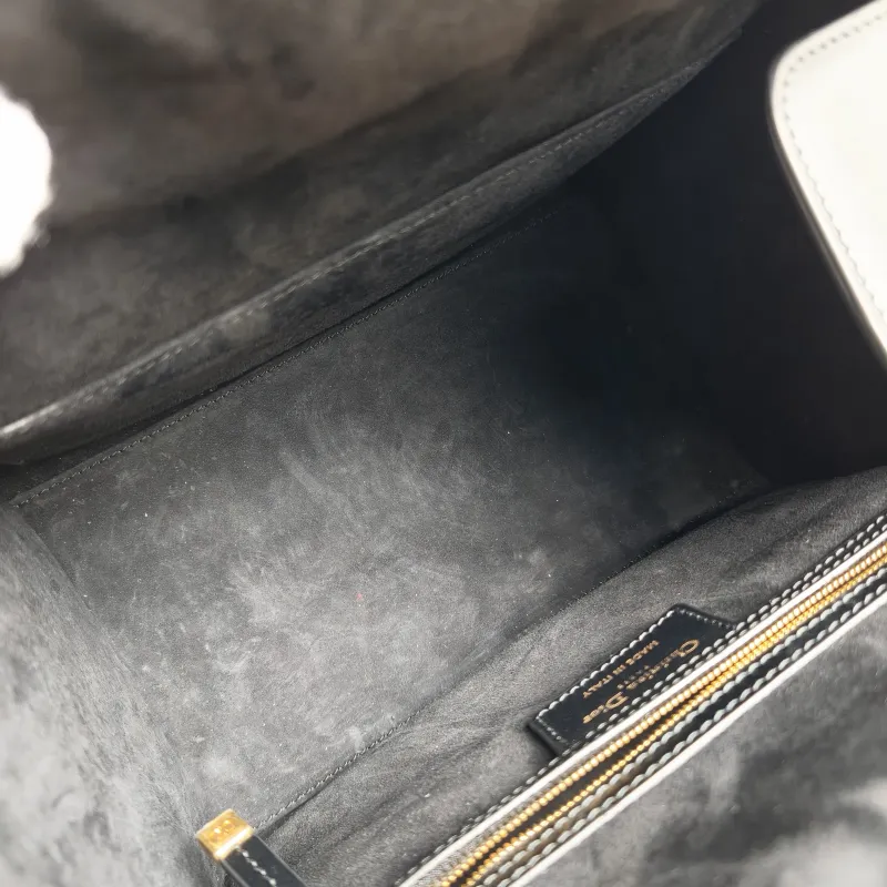 DIOR Crossbody Bag Boston Black Calfskin Medium 26 × 15 × 18 cm — detail view 9 of 10
