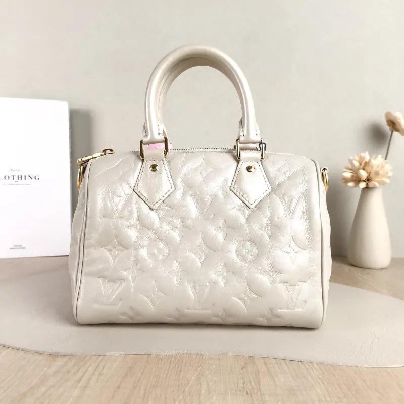 Louis Vuitton Top Handle Bag Speedy 22 Edition Grey Calfskin One Size 22 × 15.5 × 12 cm — cover view 3 of 5