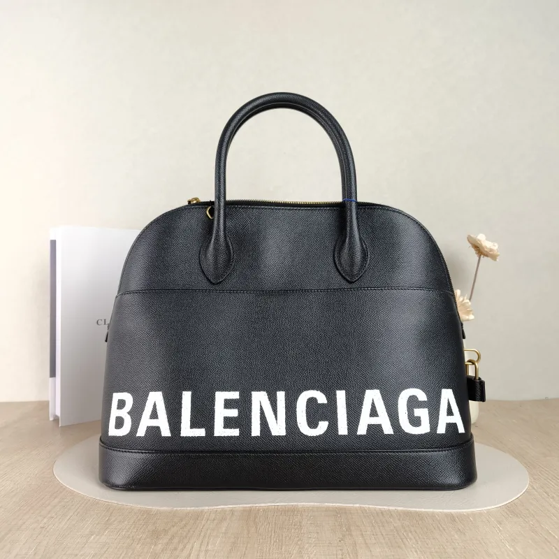 BALENCIAGA Top Handle Bag Ville Dome Bag Black Calfskin Medium 36 × 13 × 29 cm — cover view 2 of 4