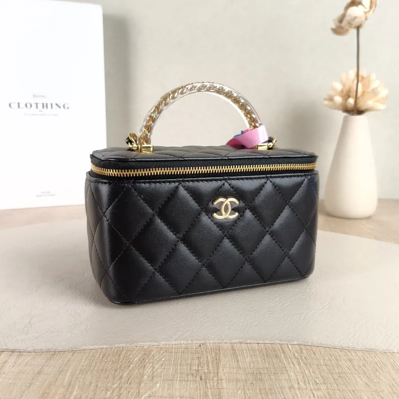 Chanel Crossbody Bag Edition Black Lambskin Mini 16 × 8 × 9.5 cm — cover view 3 of 5