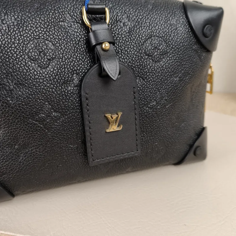 Louis Vuitton Shoulder Bag Petite Malle Souple Box Black Calfskin One Size20 × 7.5 × 14 cm Missing Shoulder Strap — detail view 10 of 14