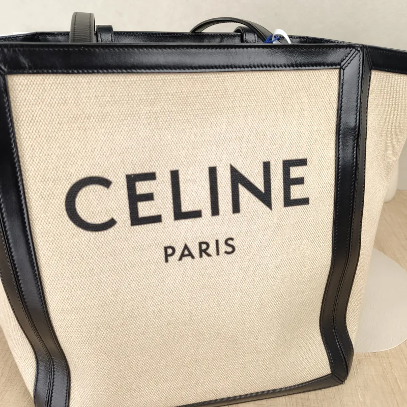 CELINE Top Handle Bagcabas logo tote Colorblock Black Canvas One Size31 × 25 × 30.5 cm — detail view 9 of 12