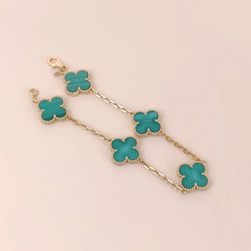 Van Cleef & Arpels Bracelet Alhambra Alhambra Collection Five-Motif Bracelet Malachite18KY ellow Gold Vintage Small1.5 × 1.5 × 19 cm — cover view 6 of 10