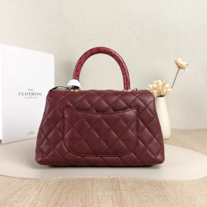 Chanel Crossbody Bag Coco Handle​Burgundy Calfskin Small24 × 10 × 14 cm — cover view 5 of 5