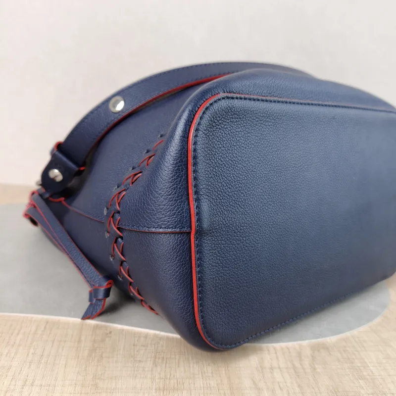 Louis Vuitton Shoulder Bag lockme Shoulder Bag Blue Red Calfskin One Size 25 × 15 × 27 cm — detail view 11 of 13