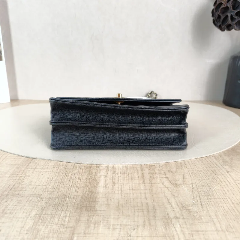 Chanel Crossbody Bag Black Grained Calfskin One Size 19 × 7 × 11.5 cm — cover view 5 of 5