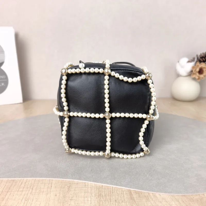 Chanel Shoulder Bag Pearl Bucket Bag Black Lambskin One Size 12 × 12 × 17.5 cm 30 — cover view 6 of 6