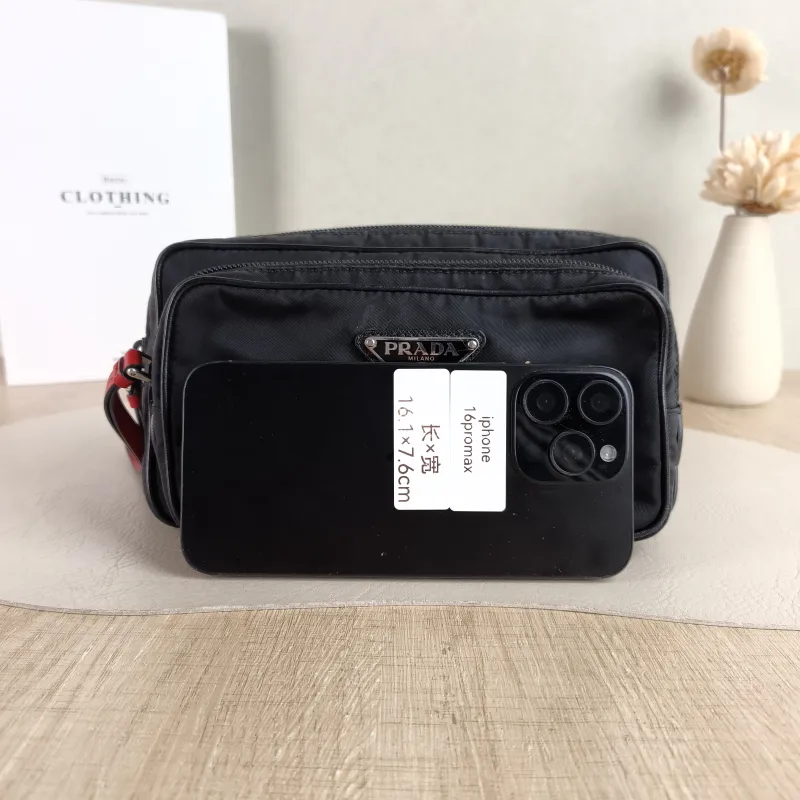 PRADA Belt Bag Belt Bag Black Nylon One Size 22 × 4 × 14 cm — cover view 2 of 5