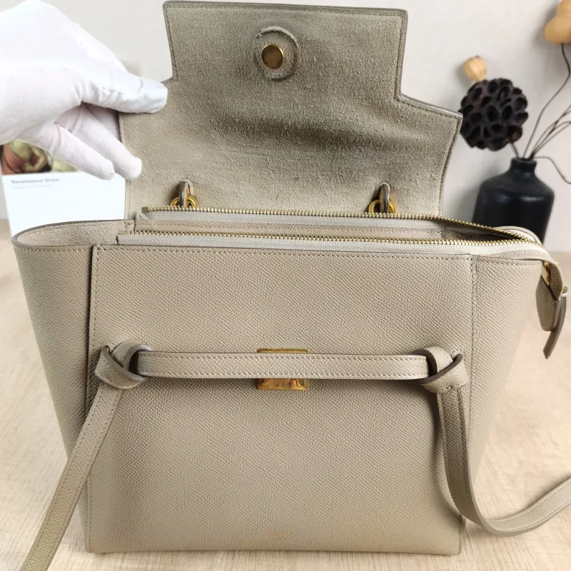 CELINE Shoulder Bag Belt Micro Calfskin Medium 24 × 13 × 20 cm — detail view 8 of 14