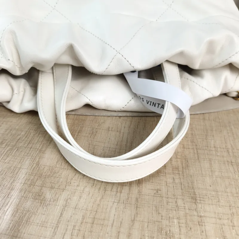 Chanel Backpack 22Bag Backpack White Gold Calfskin Small 29 × 8 × 34 cm — detail view 5 of 11