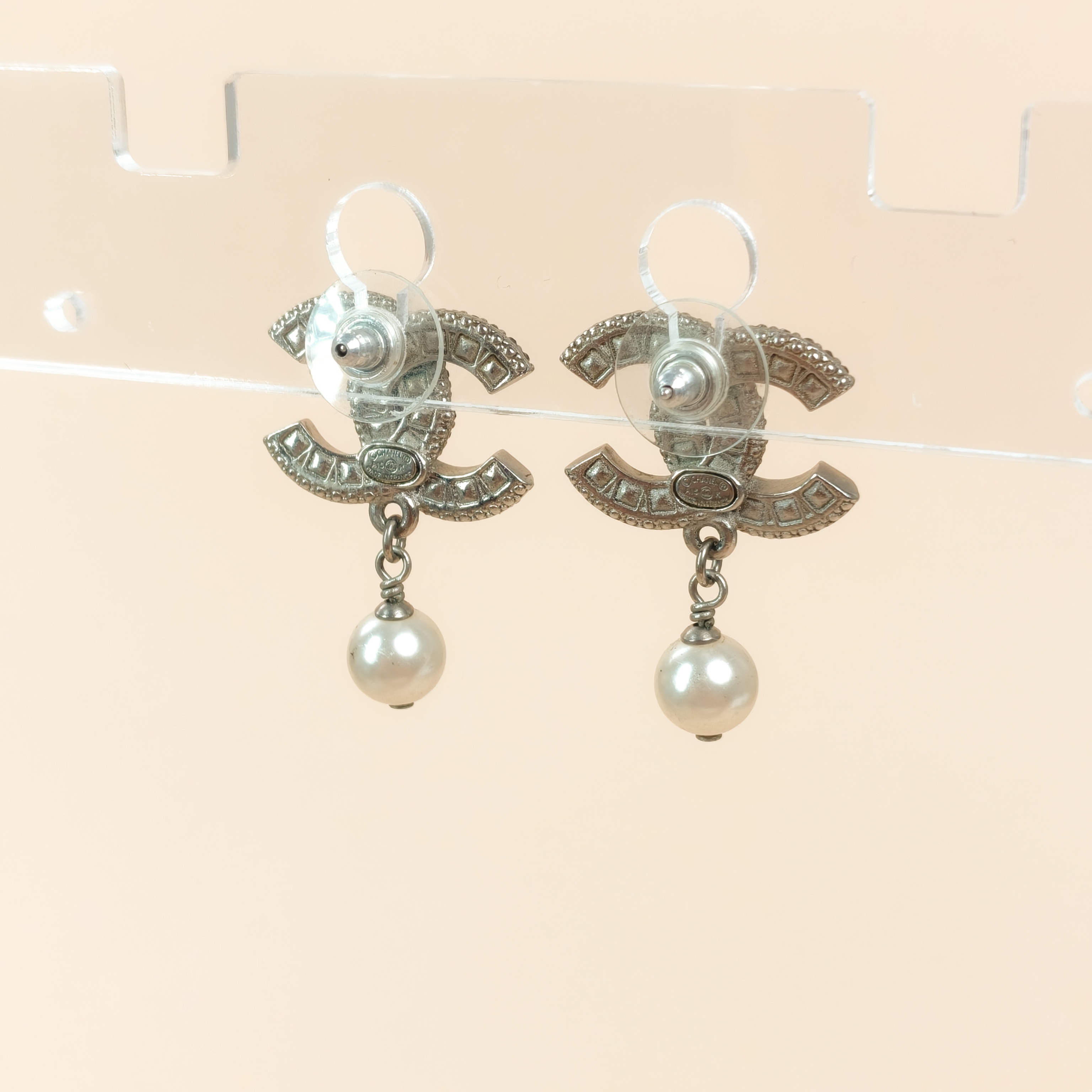 Chanel Earrings c Pearl Earrings Silver One Size โ cover view 7 of 7