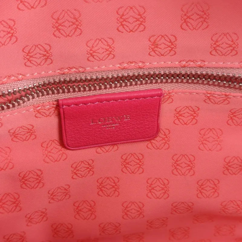 LOEWE Top Handle Bag Red Calfskin One Size 25 × 16 × 17 cm — detail view 3 of 13