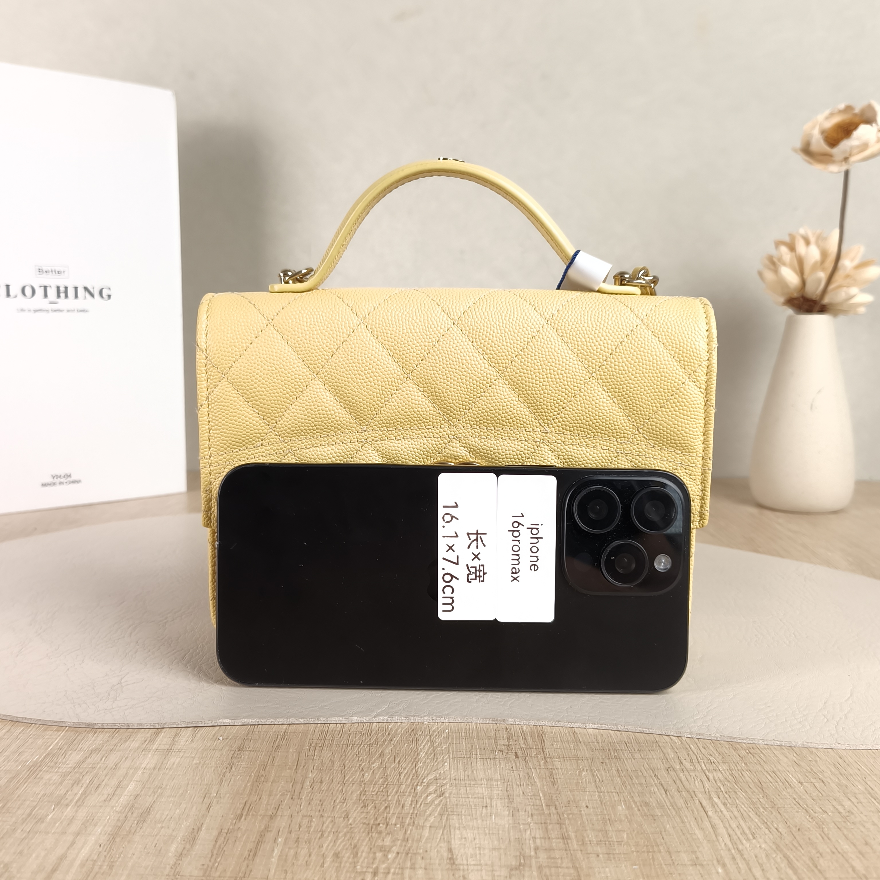 Chanel Backpack Backpack Yellow Grained Calfskin One Size18.2 × 5 × 14 cm — cover view 3 of 6
