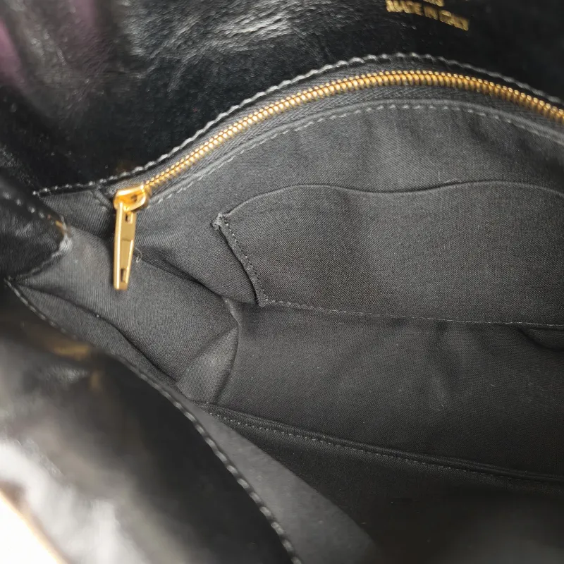 BALENCIAGA Shoulder Bag Shoulder Bag Black with Gold-Tone Hardware Calfskin One Size 25 × 9 × 19 cm — detail view 9 of 10
