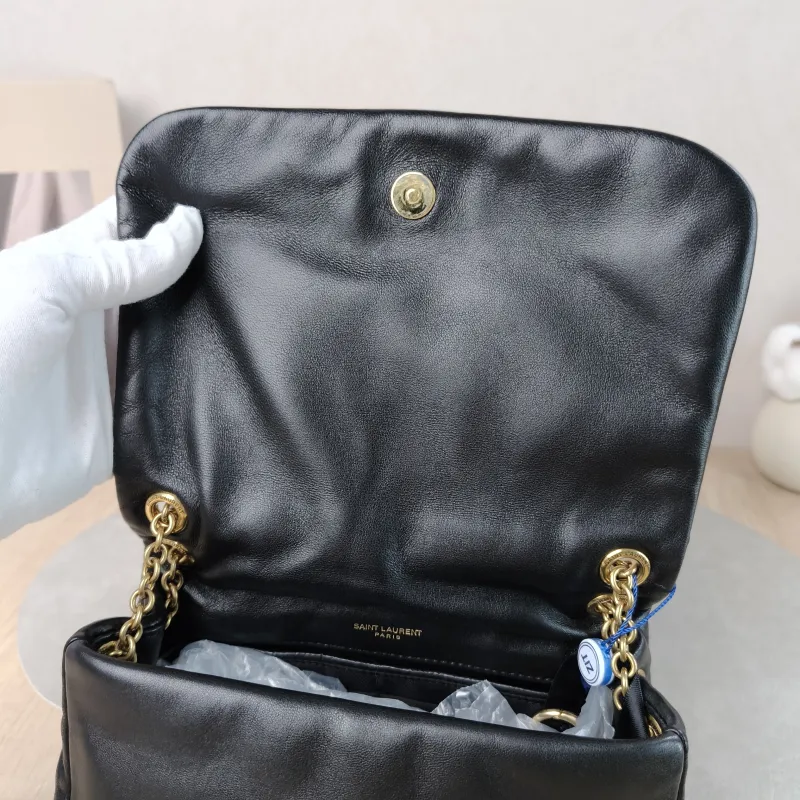 SAINT LAURENT Crossbody Bag Jamie 4.3 Chain Bag Black SL ambskin Mini 20 × 7 × 12 cm — detail view 13 of 14