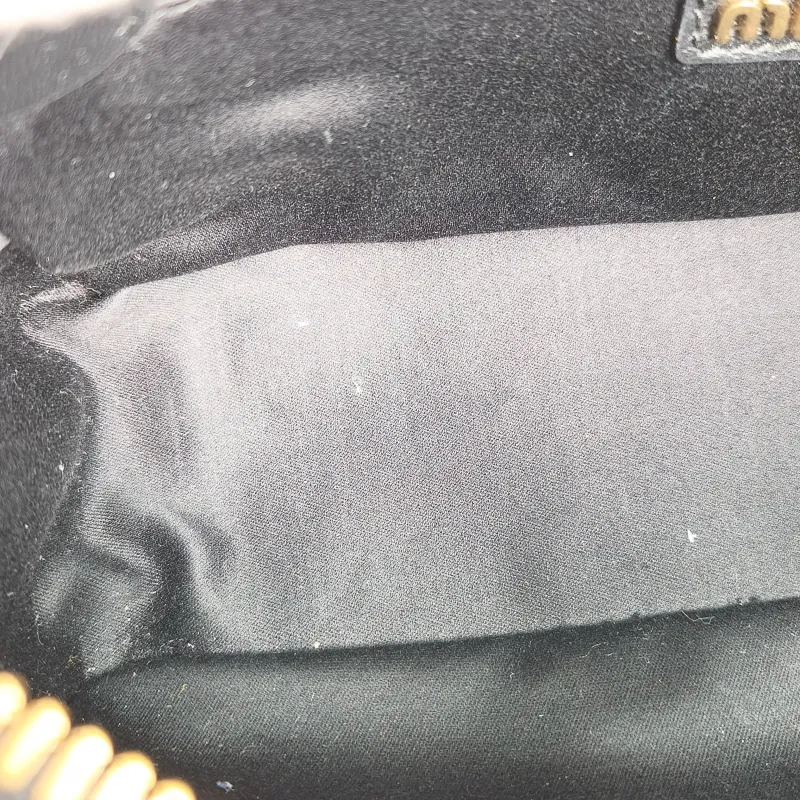 Miumiu Top Handle Bag Arcadie MatelasséCollection Edition Black Velvet Medium 23 × 7.5 × 11 cm — detail view 7 of 10