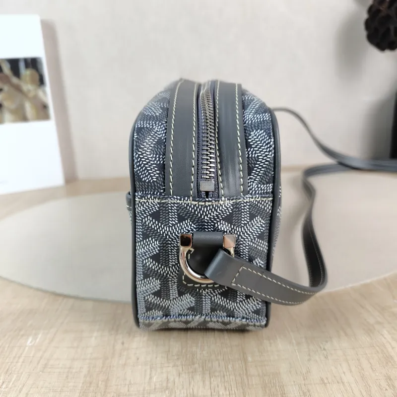 GOYARD Crossbody Bag Cap Vert Camera Bag Grey PVC Small 22 × 6.5 × 13 cm — detail view 5 of 10