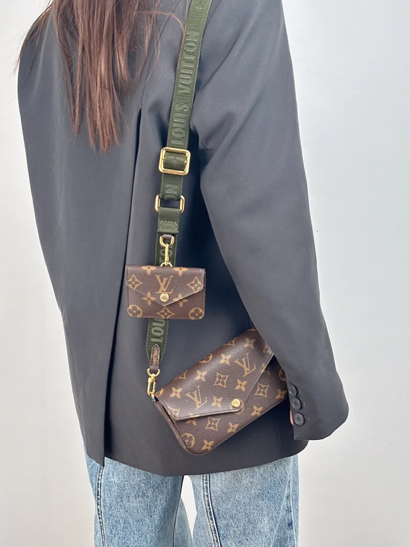 Louis Vuitton Crossbody Bag FÉLICIE STRAP & GO Monogram PVC Small 17 × 3.5 × 9.6 cm — on-model view 1 of 2