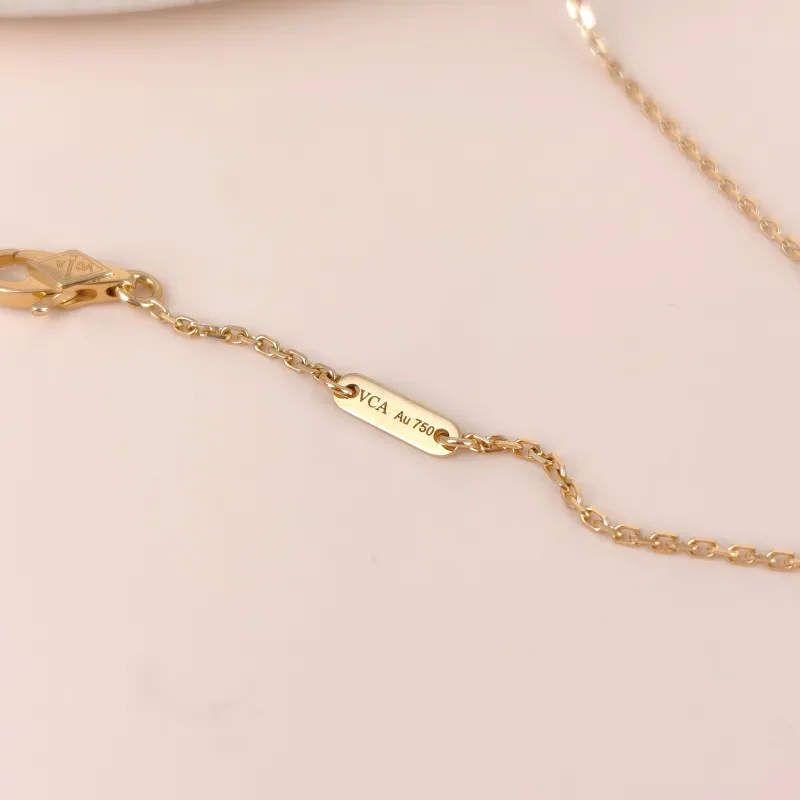 Van Cleef & Arpels Necklace Fauna Collection Butterflies Collection Pearl · White Mother-of-Pearl18KY ellow Gold Sweet Mini40cm — cover view 2 of 10