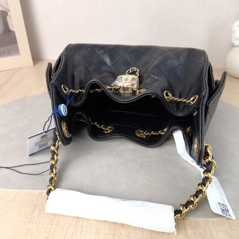 Chanel Shoulder Bag 25Bag Black Grained Calfskin Mini 22 × 12.5 × 20 cm — detail view 10 of 10