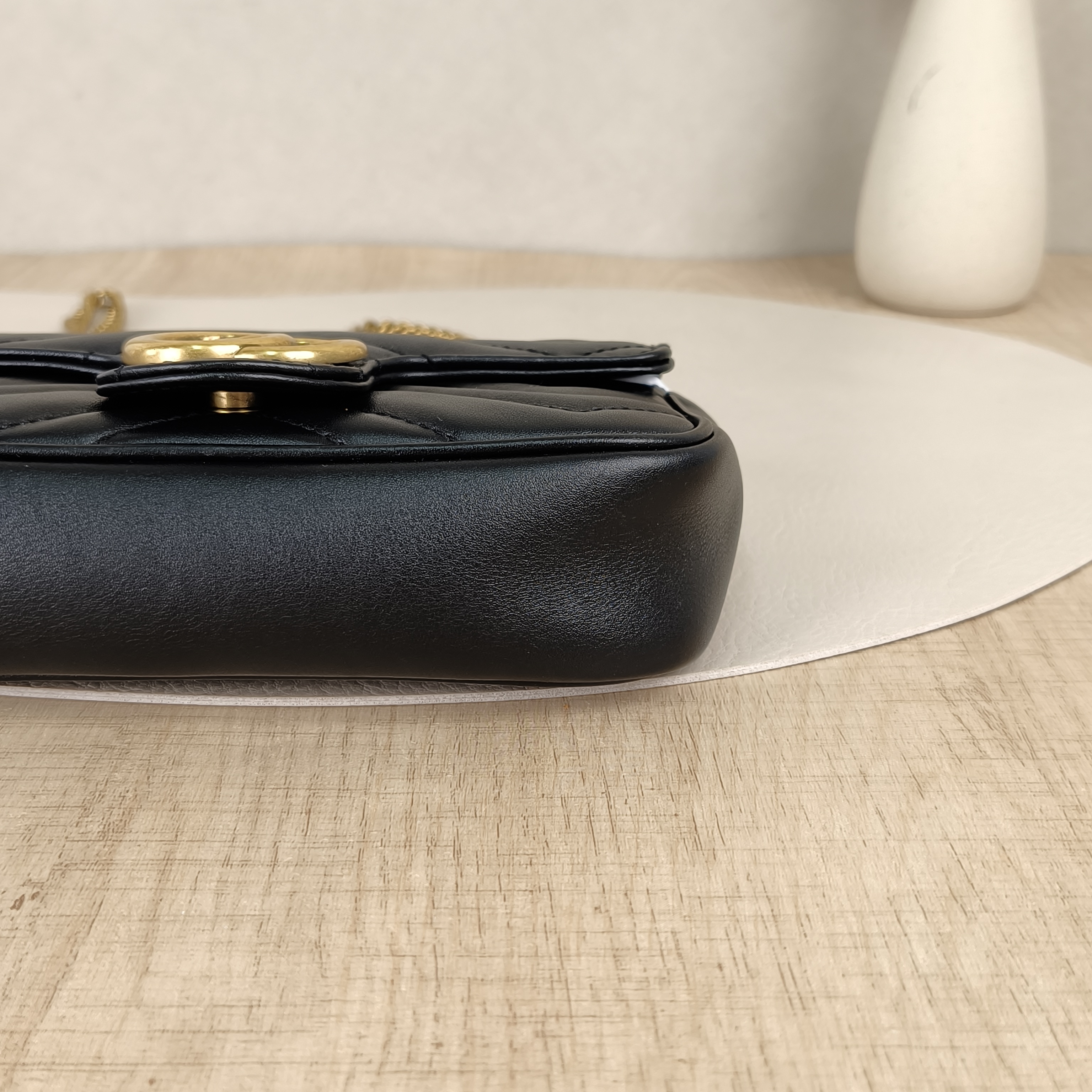 GUCCI Crossbody Bag GG Marmont Mini Marmont Mini Black Calfskinmini16.5 × 4.5 × 9.5 cm — cover view 7 of 8