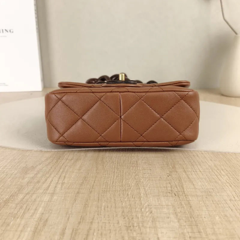 Chanel Crossbody Bag CF Mini Brown Lambskinmini17 × 6 × 12 cm — cover view 2 of 6