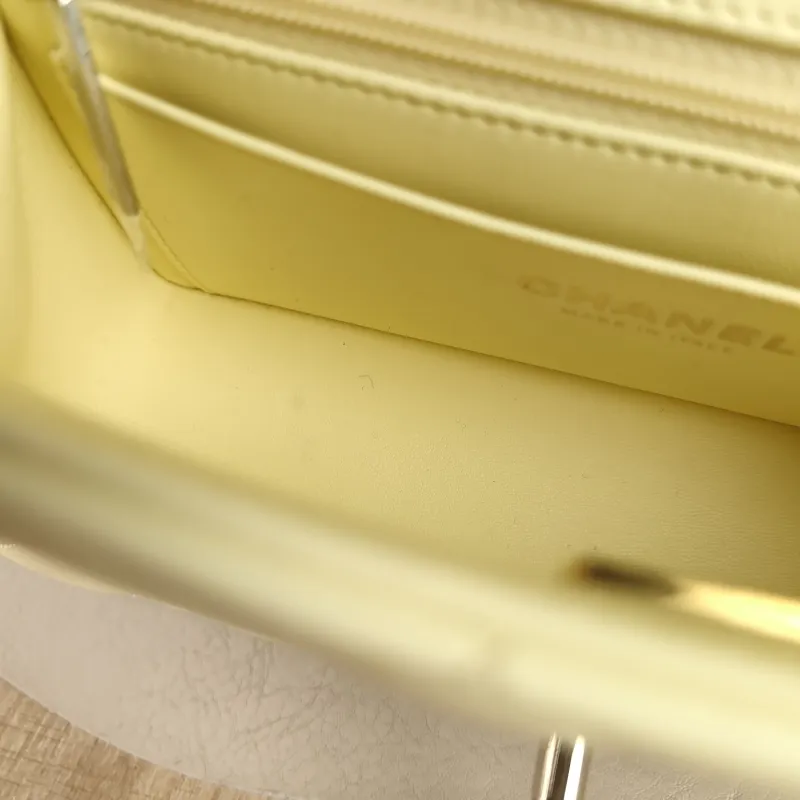 Chanel Crossbody Bag Classic Flap Large Mini CF Mini Yellow Lambskin mini 20 × 6 × 12 cm — detail view 12 of 13