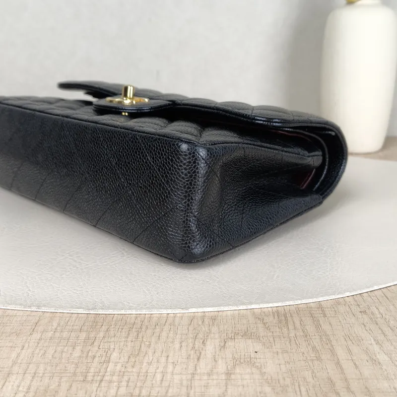 Chanel Crossbody Bag Classic Flap CF Black Grained Calfskin Small23 × 6 × 14.5 cm — detail view 8 of 15