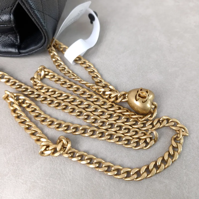 Chanel Crossbody Bag CF Mini Black with Gold-Tone Hardware Grained Calfskinmini18 × 5 × 12 cm — detail view 3 of 12