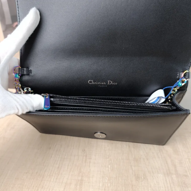 DIOR Shoulder Bag Chain Shoulder Crossbody Bagwoc Black Lambskin One Size 21.5 × 4 × 12.5 cm — detail view 15 of 15
