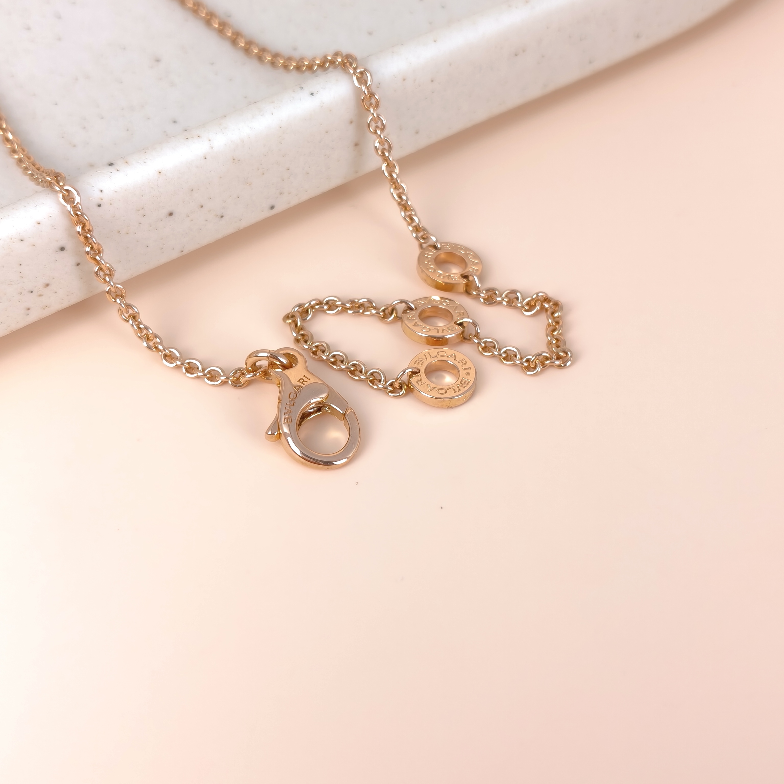 Bvlgari Necklace B.ZERO1Collection White Pavé Diamond Rose Gold Rose Gold Diamond18KR ose Gold One Size46cm — cover view 2 of 9