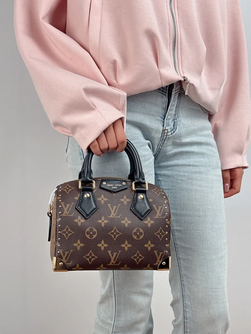 Louis Vuitton Crossbody Bag Speedy Trunk 20 Monogram PVC Small 20.5 × 11 × 13.5 cm — on-model view 2 of 2
