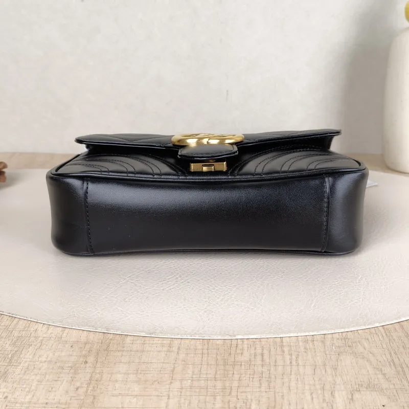 GUCCI Crossbody Bag GG Marmont Small Marmont 22Black CC alfskin Small22 × 6 × 13 cm — cover view 5 of 6