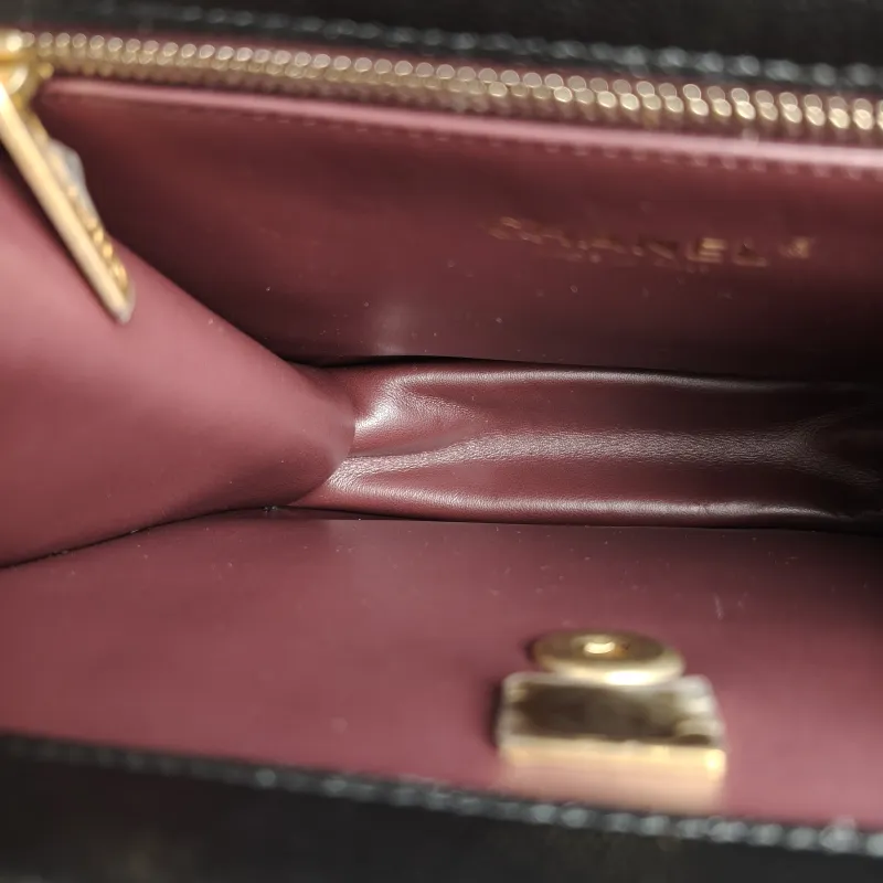 Chanel Backpack 23a Backpack Black with Gold-Tone Hardware Grained Calfskin One Size 20 × 7.5 × 21 cm — detail view 4 of 11