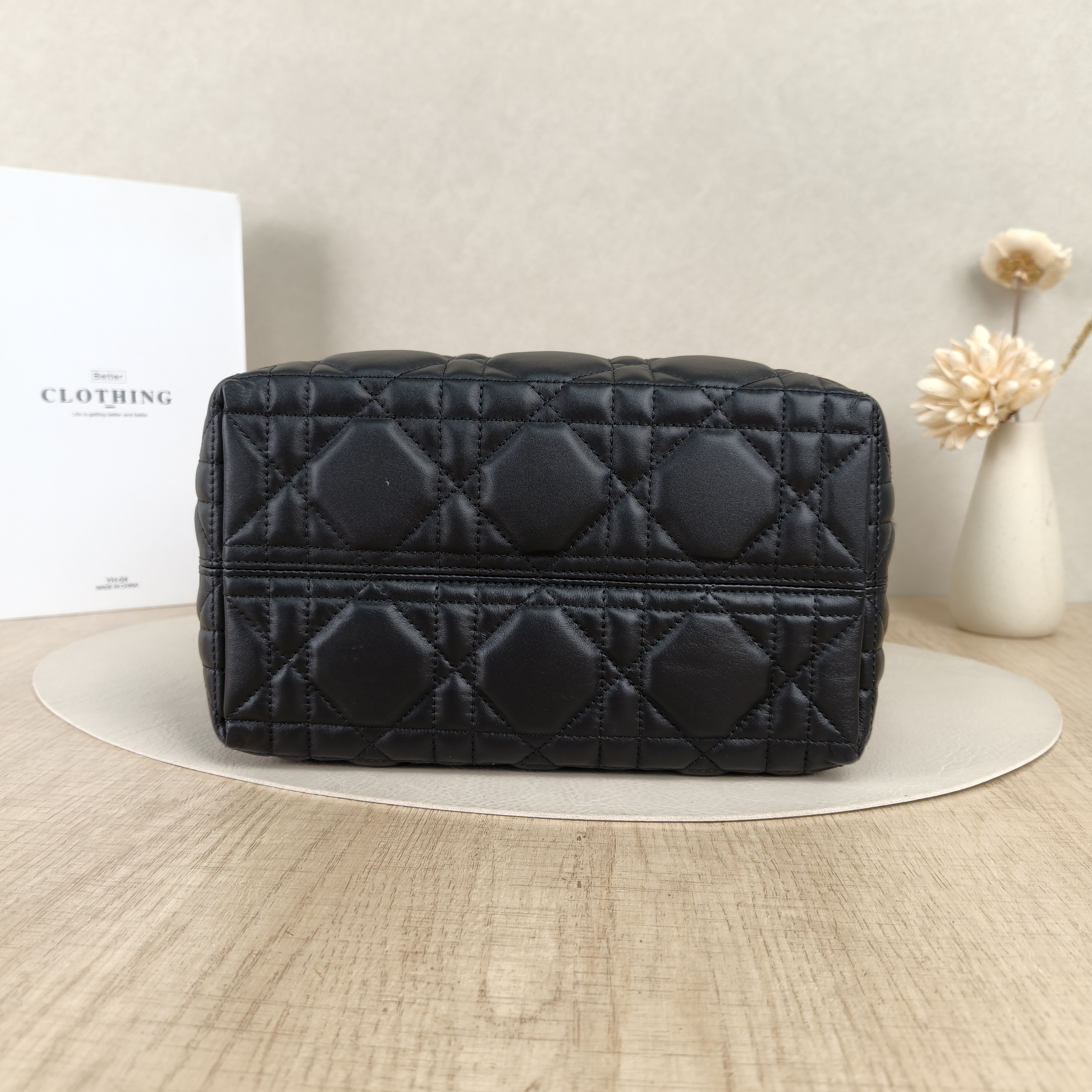 DIOR Top Handle Bag TOUJOURS Black Calfskin23 × 12 × 15.5 cm — cover view 4 of 8