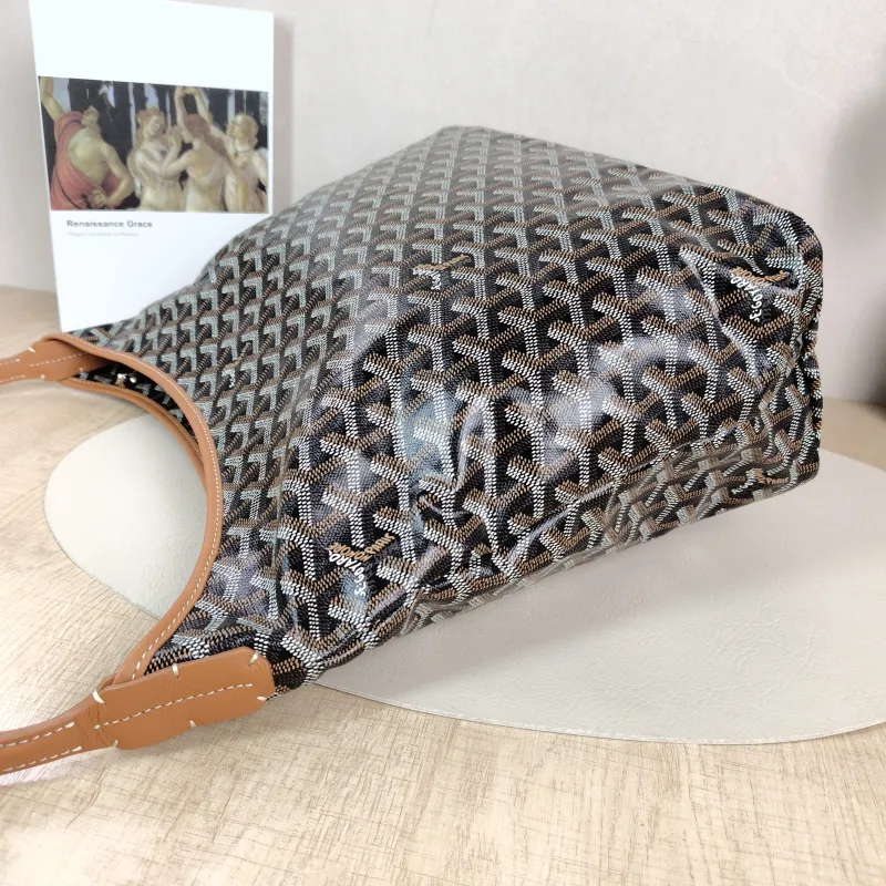 GOYARD Shoulder Bag Boheme Hobo​ Brown ine Canvas Small 43 × 14 × 27 cm — detail view 5 of 15