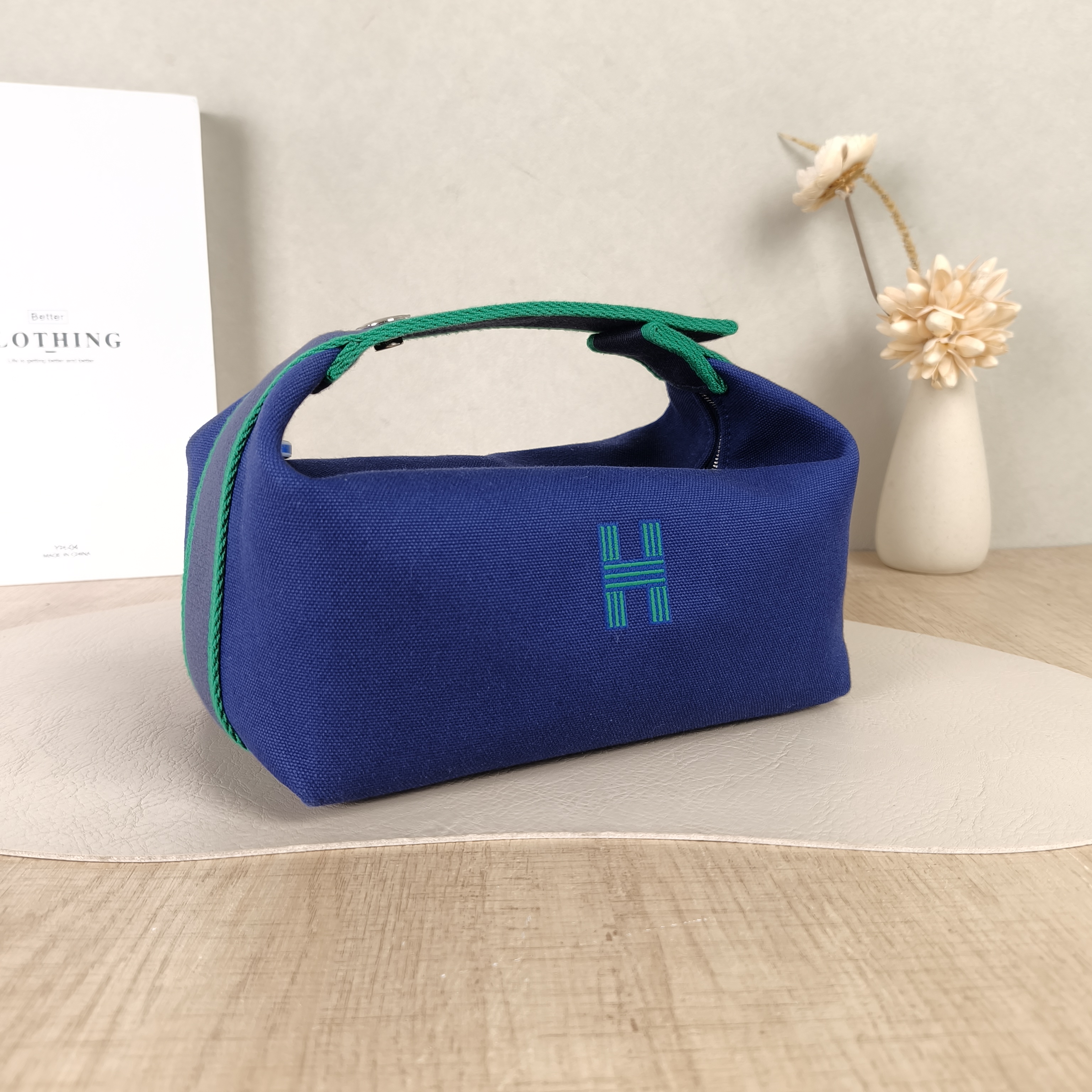 Hermès Top Handle Bagbride-a-brac Blue Canvas Small21 × 12 × 17 cm — cover view 5 of 5