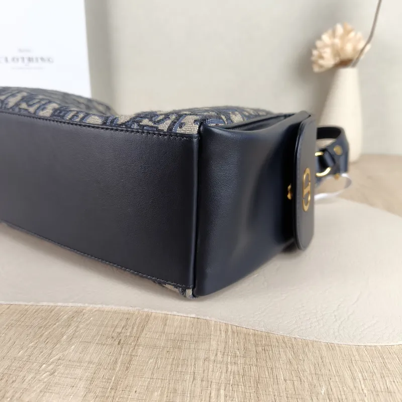 DIOR Top Handle Bag D-Dream Blue Canvas Medium 28 × 10 × 16 cm — detail view 5 of 9