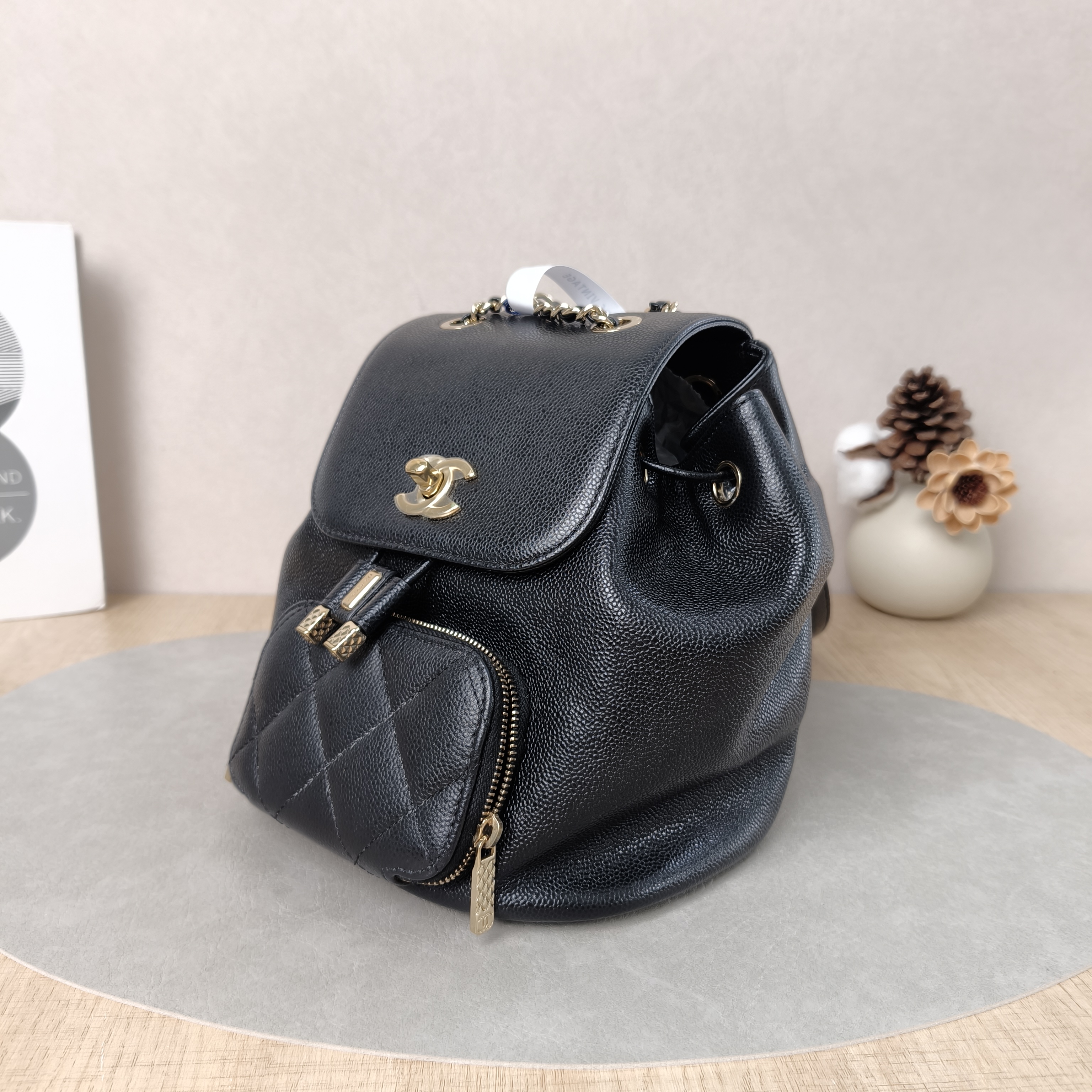 Chanel Backpackaffinity Backpack Black Calfskin Small20 × 14 × 22 cm — cover view 4 of 5