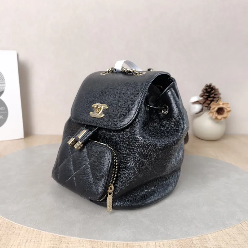 Chanel Backpackaffinity Backpack Black Calfskin Small20 × 14 × 22 cm — cover view 4 of 5
