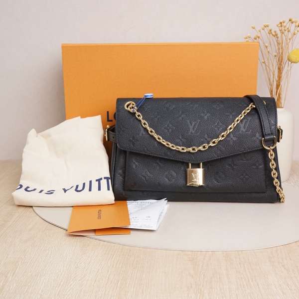 Louis Vuitton Anytime Flap Bag Black with Gold-Tone Hardware Calfskin Microchip Edition · Box Dust Bag · 29.5 × 9.5 × 18.5 cm