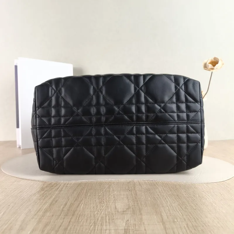 DIOR Top Handle Bag TOUJOURS Black Calfskin Medium 28.5 × 17 × 21.5 cm — cover view 3 of 5