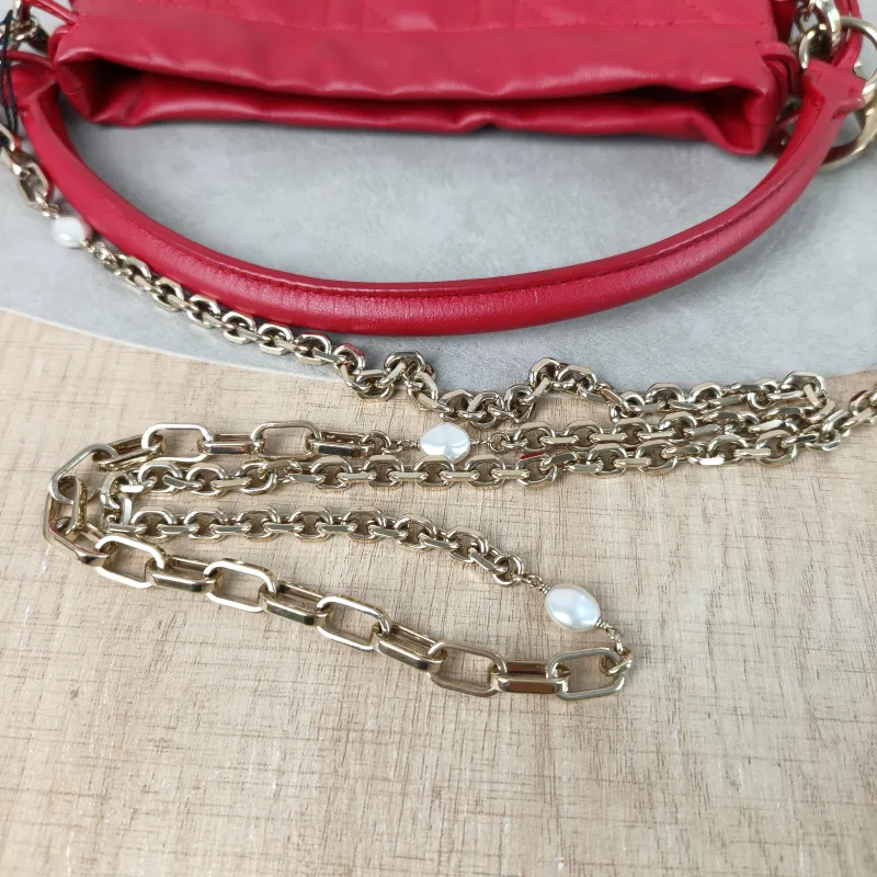 DIOR Crossbody Bag Lady Milly Chain Bag Red Lambskin mini19 × 5 × 13 cm — detail view 10 of 10