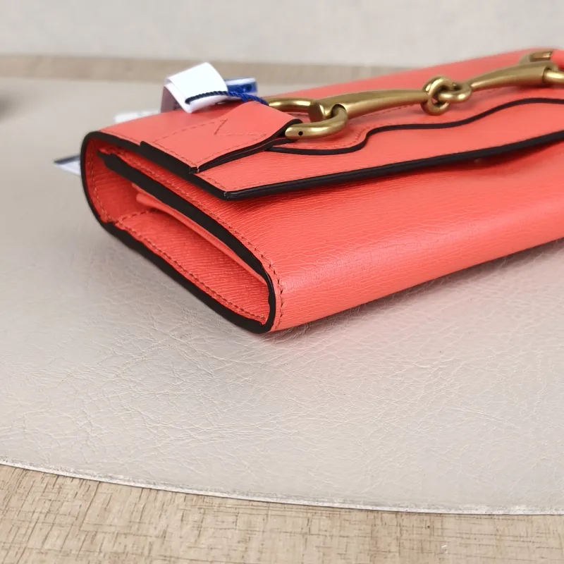 GUCCI Wallet Horsebit 1955Collection Horsebit Wallet Red Calfskin One Size19 × 3 × 10 cm — detail view 8 of 11
