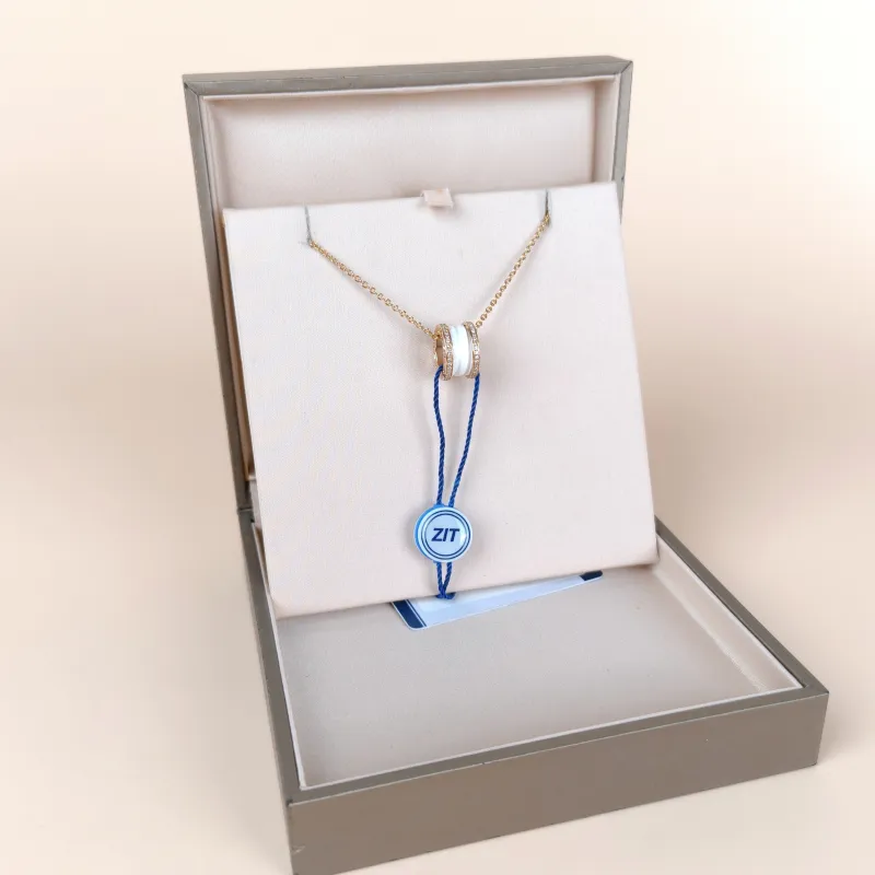 Bvlgari Necklace B.ZERO1Collection White Pavé Diamond Rose Gold Rose Gold Diamond18KR ose Gold One Size 46cm — cover view 9 of 9