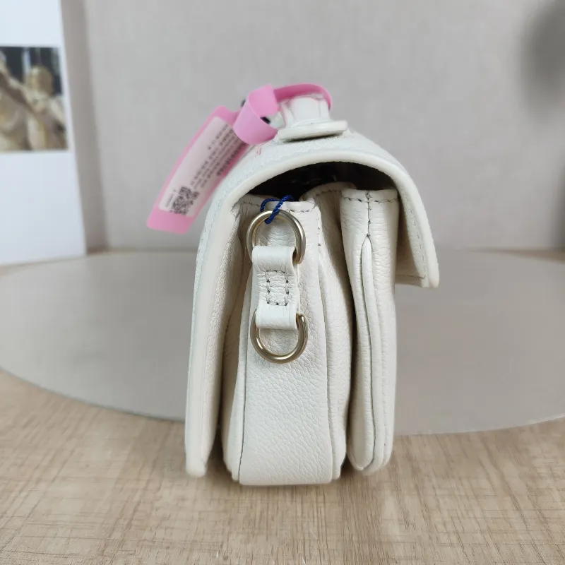 Louis Vuitton Crossbody Bag Pochette Métis East West White · Pink Monogram Empreinte Embossed Calfskin Small 21.5 × 6 × 13.5 cm — detail view 13 of 13